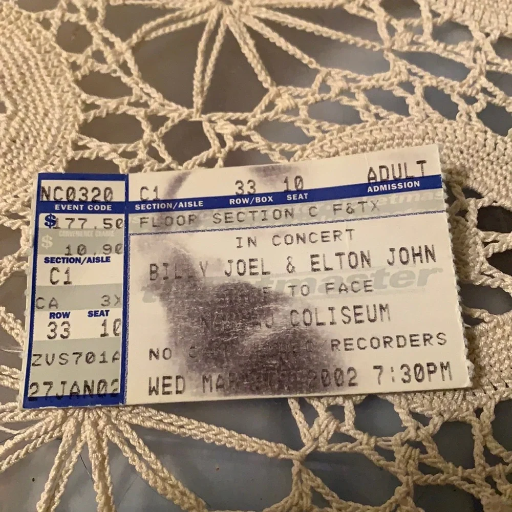 Billy Joel - Elton John Ticket 2002